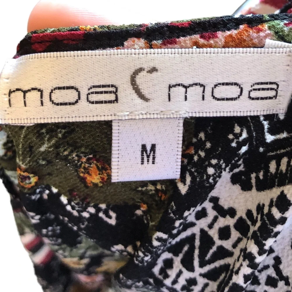 Moa Moa Multi Patterned Blouse size Medium - Picture 2 of 5